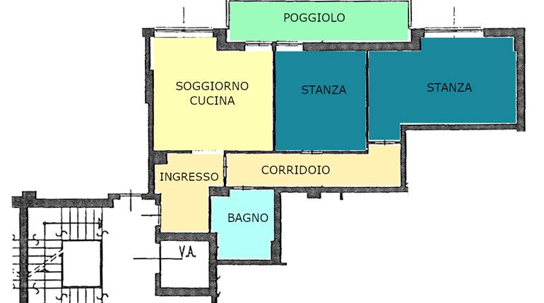 Due stanze piano alto, Trento Centochiavi 