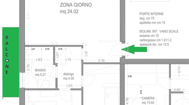 Civezzano appartamento due stanze con garage